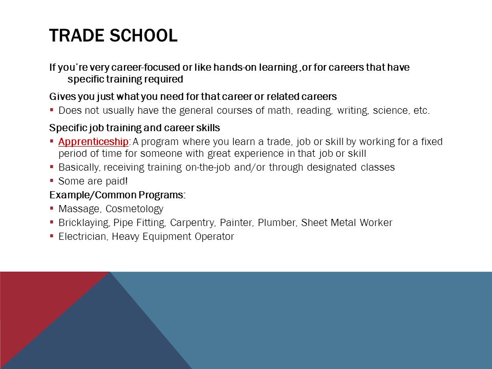 trade school careers