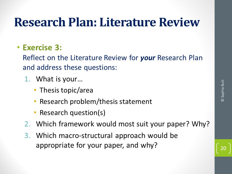 Writing a thesis statement for a literature review