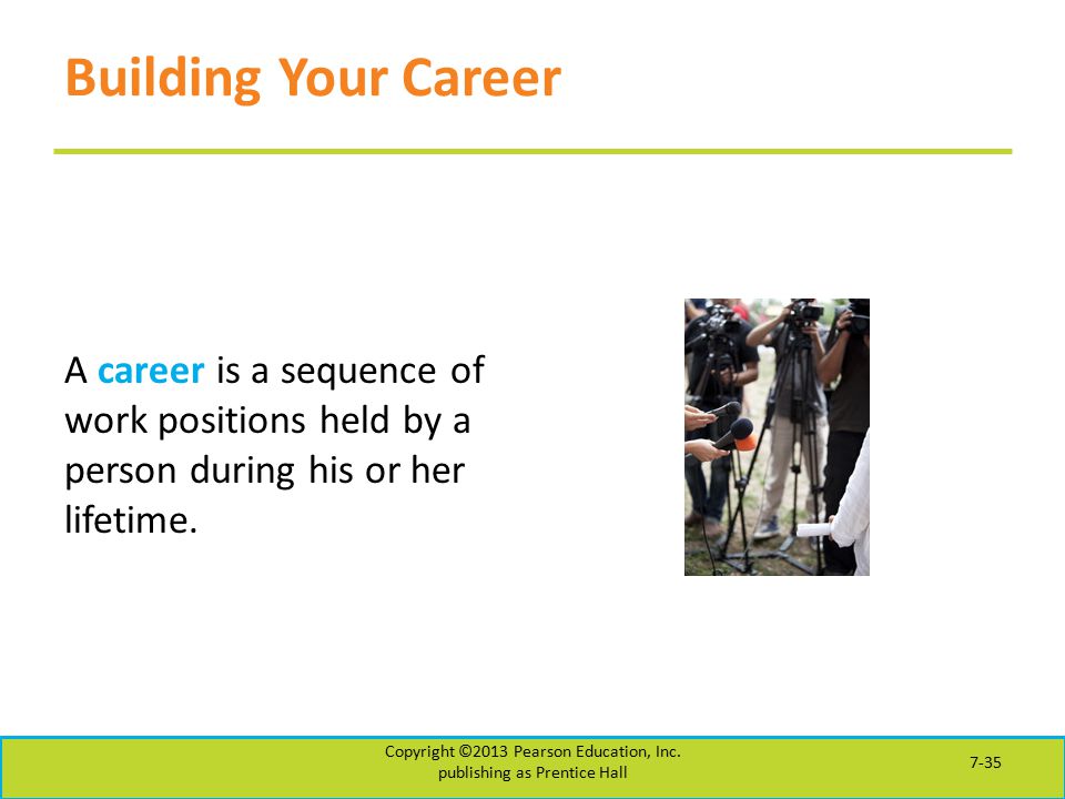 A career is a sequence of work positions held by a person during his or her lifetime.