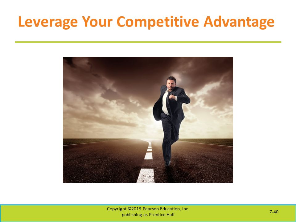 Leverage Your Competitive Advantage Copyright ©2013 Pearson Education, Inc.