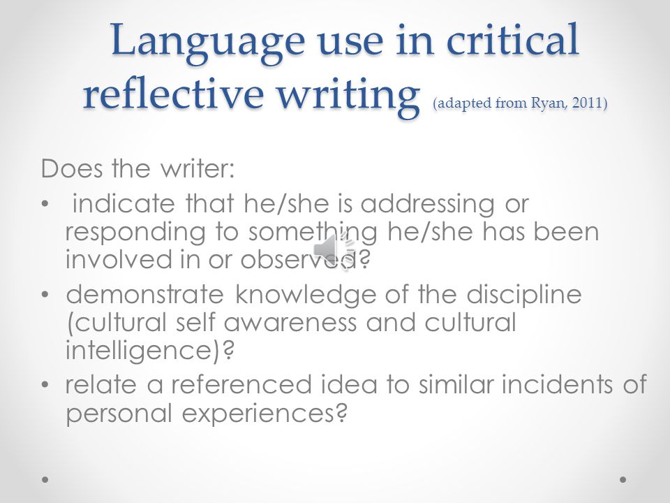 write reflective essay what is