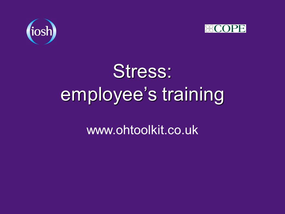 Stress: employee’s training