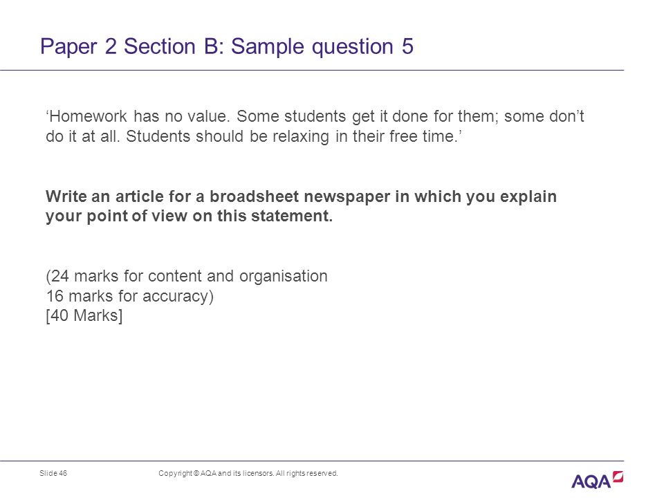 Aqa mark scheme english coursework