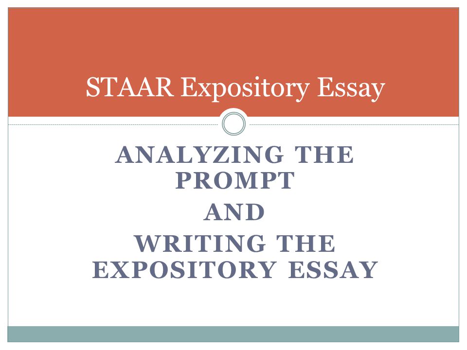 Write an expository essay prompts