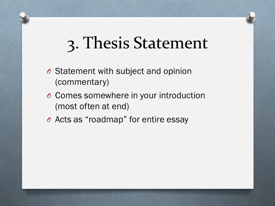 How to write a thesis statement for an observation essay