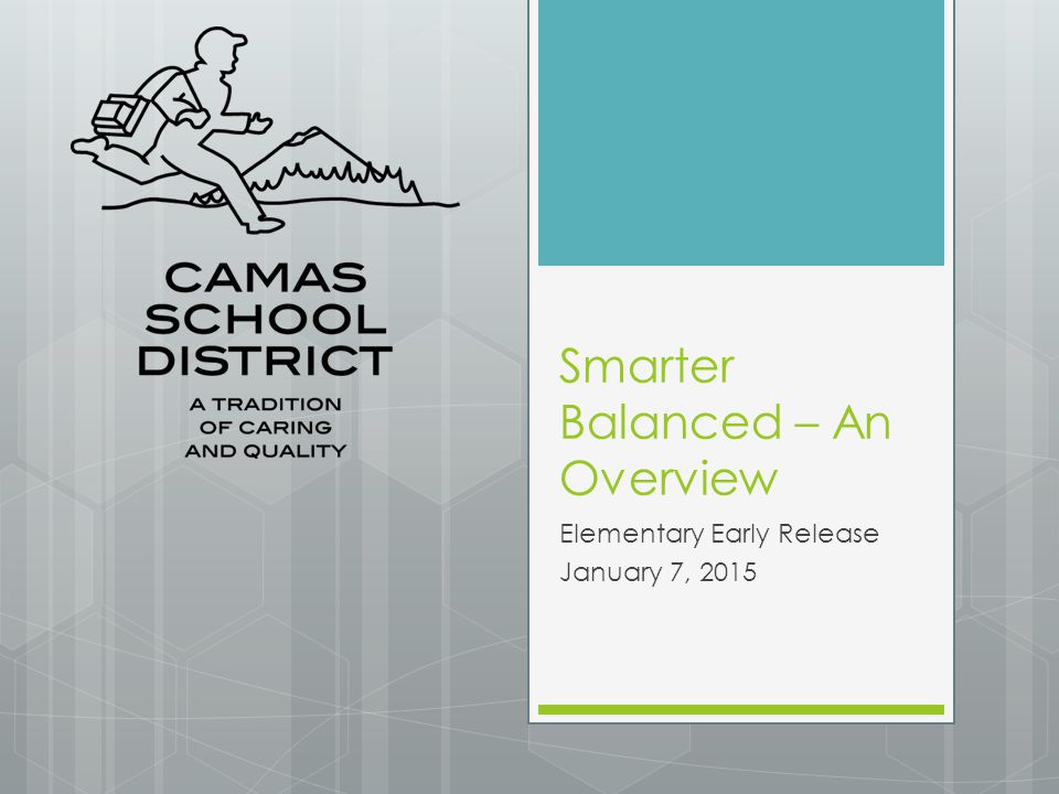 Smarter Balanced – An Overview Elementary Early Release January 7, 2015