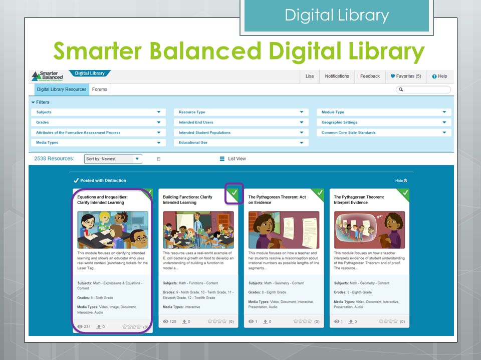 Smarter Balanced Digital Library Digital Library