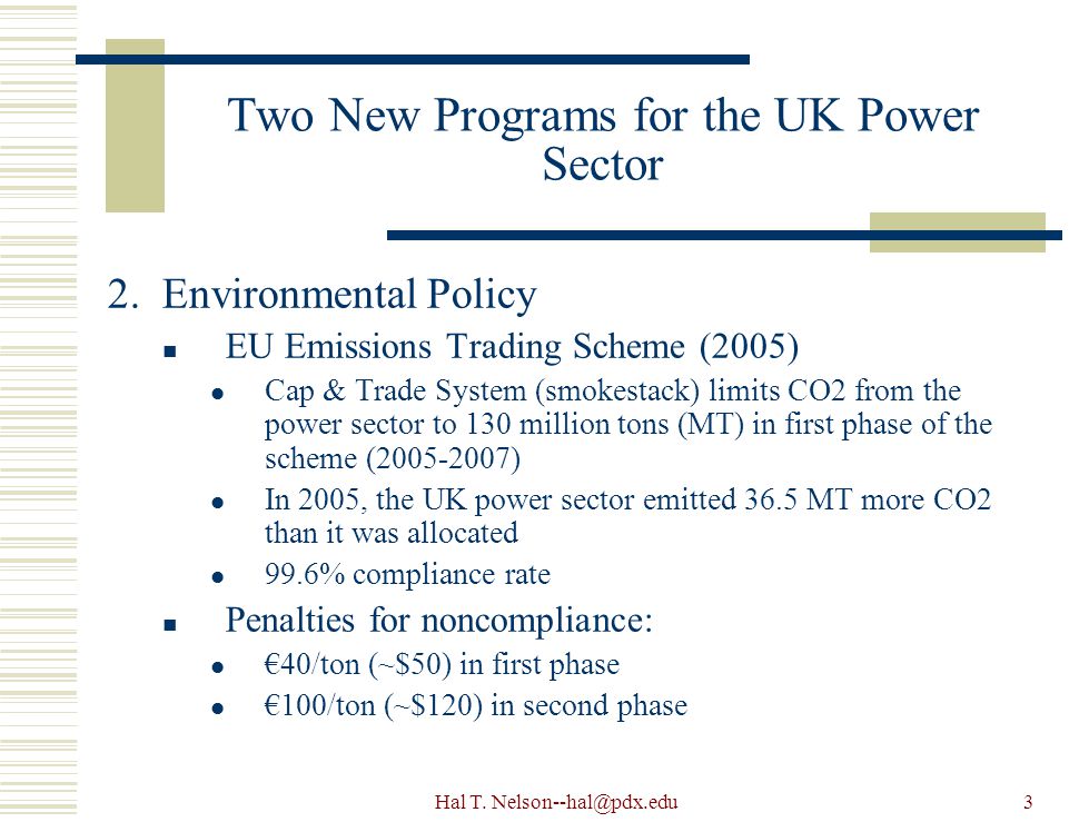 Hal T. Two New Programs for the UK Power Sector 2.