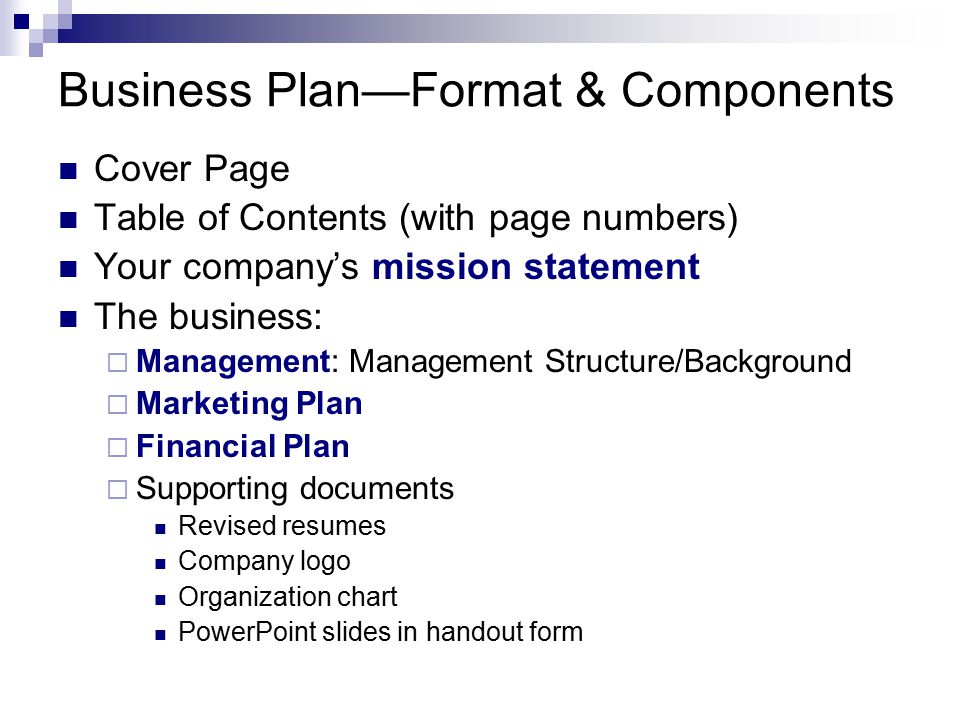 business plan format with a companys Sample table of contents for a business plan completed for a telecommunications company. business plan format with a companys Sample table of contents for a business plan completed for a telecommunications company.
