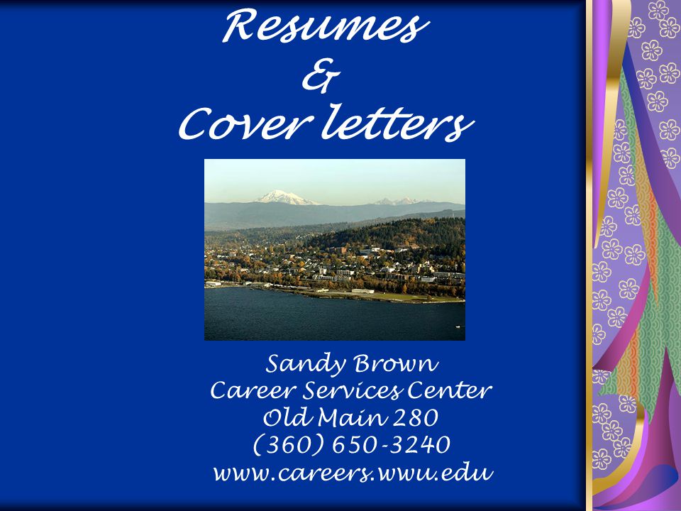 resumes cover letters brown career services center old main wwu cover letter