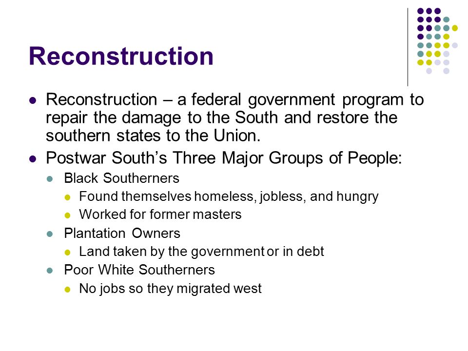 reasons why the south won reconstruction essay reasons why the south won reconstruction essay