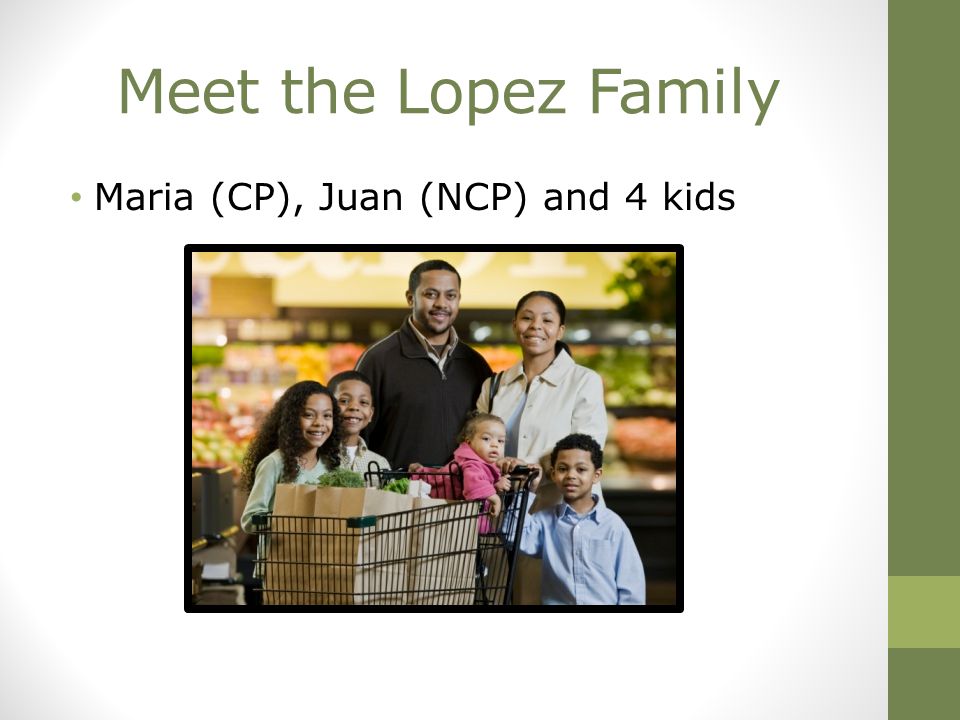 Meet the Lopez Family Maria (CP), Juan (NCP) and 4 kids
