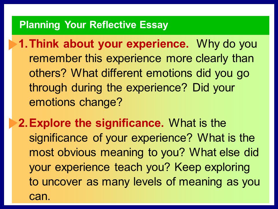Essay On Life Experience