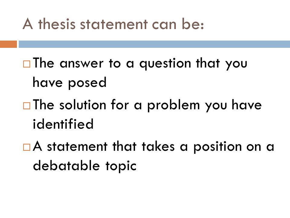 How to make statement of the problem in thesis