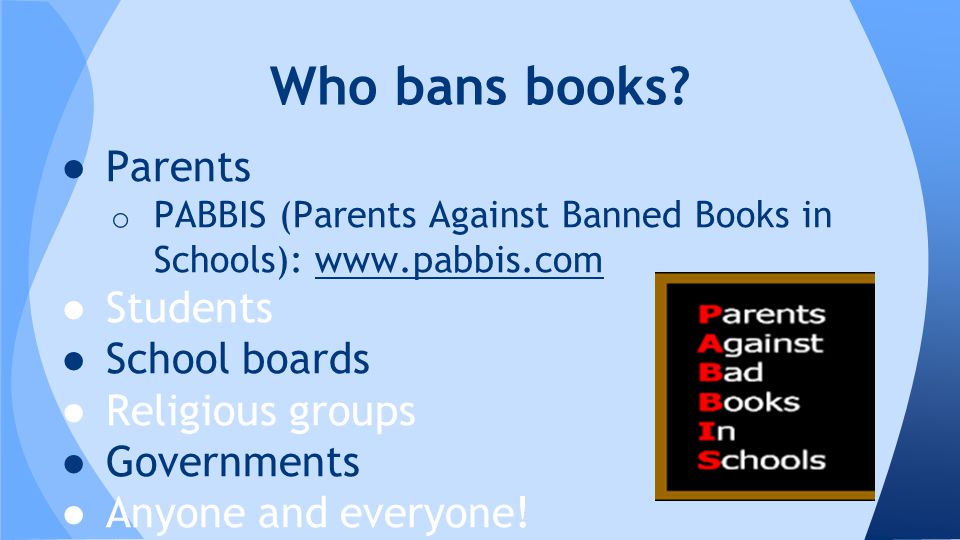 Who bans books.
