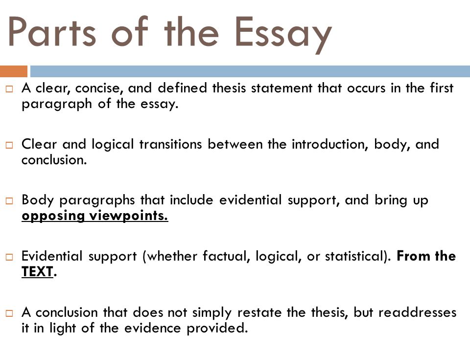 Parts of persuasive essay