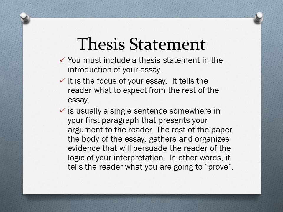 What Is A Thesis Statement In A Essay