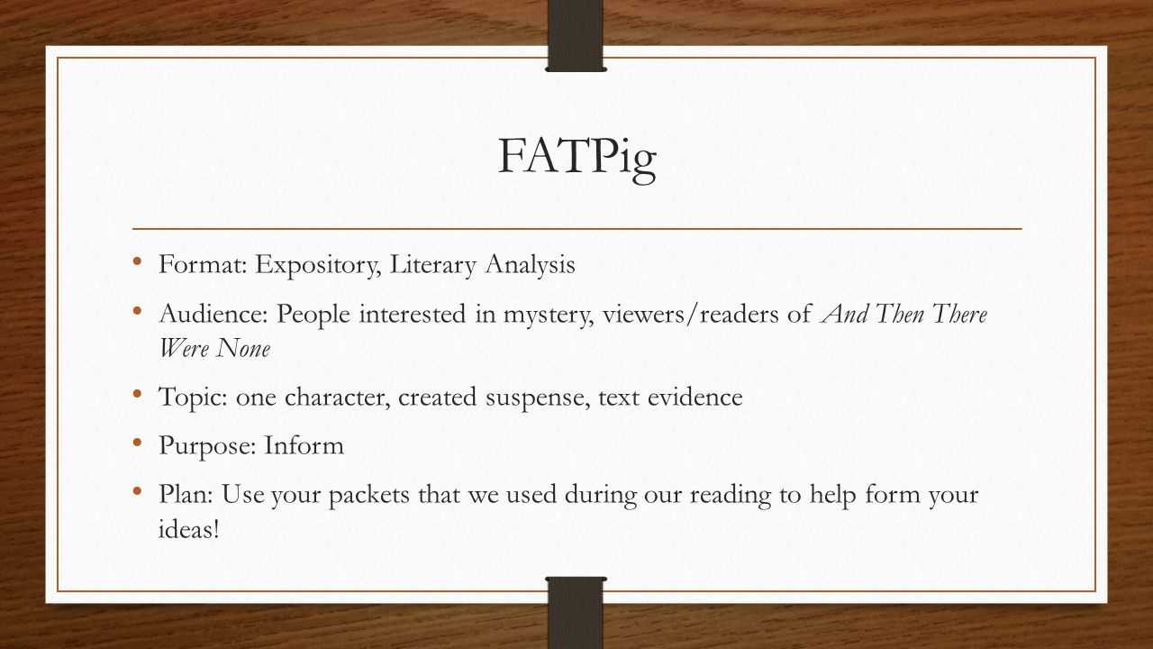 Analytical Essay Outline