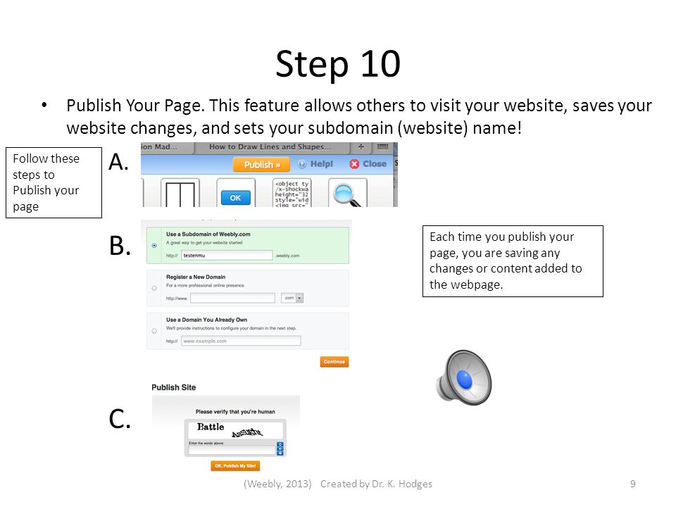 Step 9 Click Pages tab to add additional pages to your website.