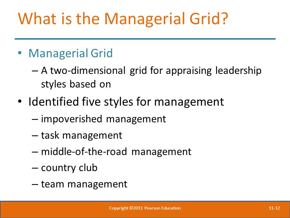 11-12 What is the Managerial Grid.