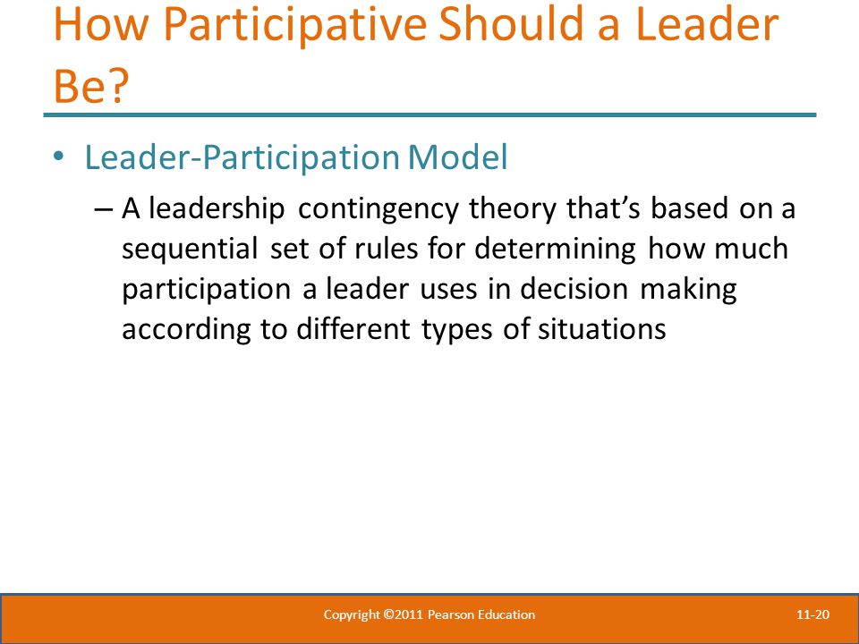 11-20 How Participative Should a Leader Be.