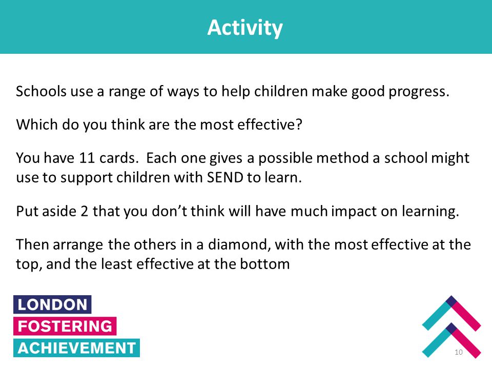Enfield Schools use a range of ways to help children make good progress.