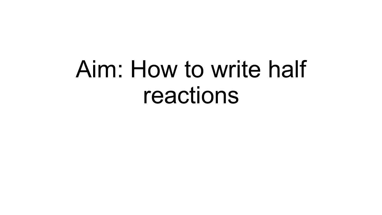 How to write an aim