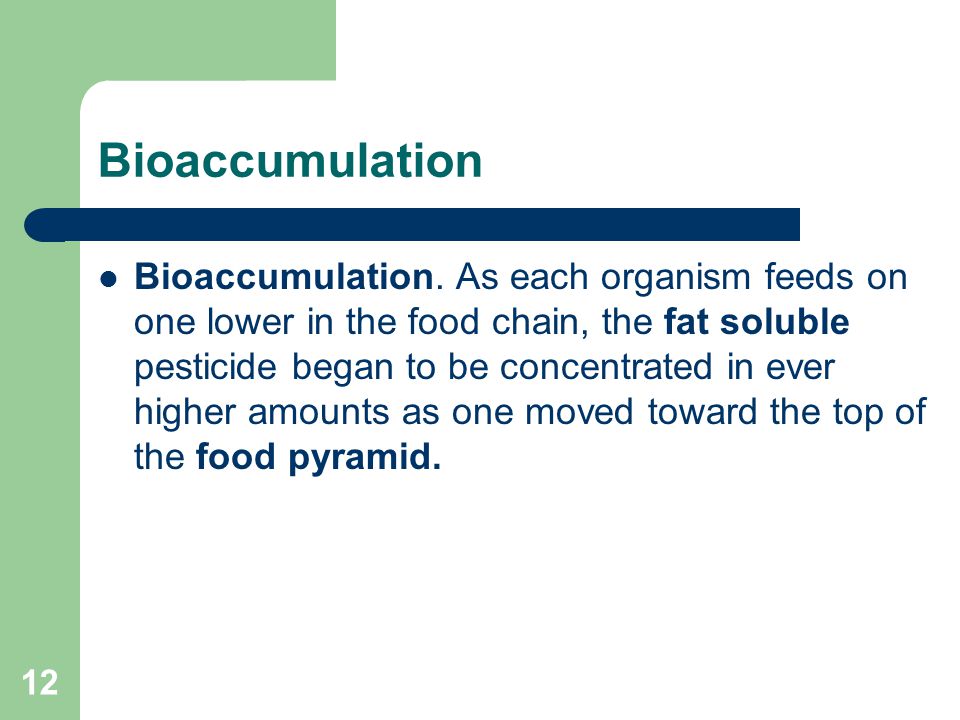 12 Bioaccumulation Bioaccumulation.