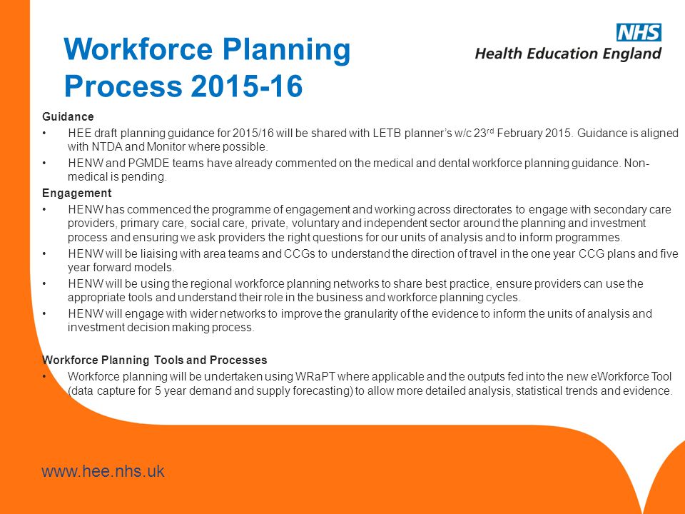 Guidance HEE draft planning guidance for 2015/16 will be shared with LETB planner’s w/c 23 rd February 2015.