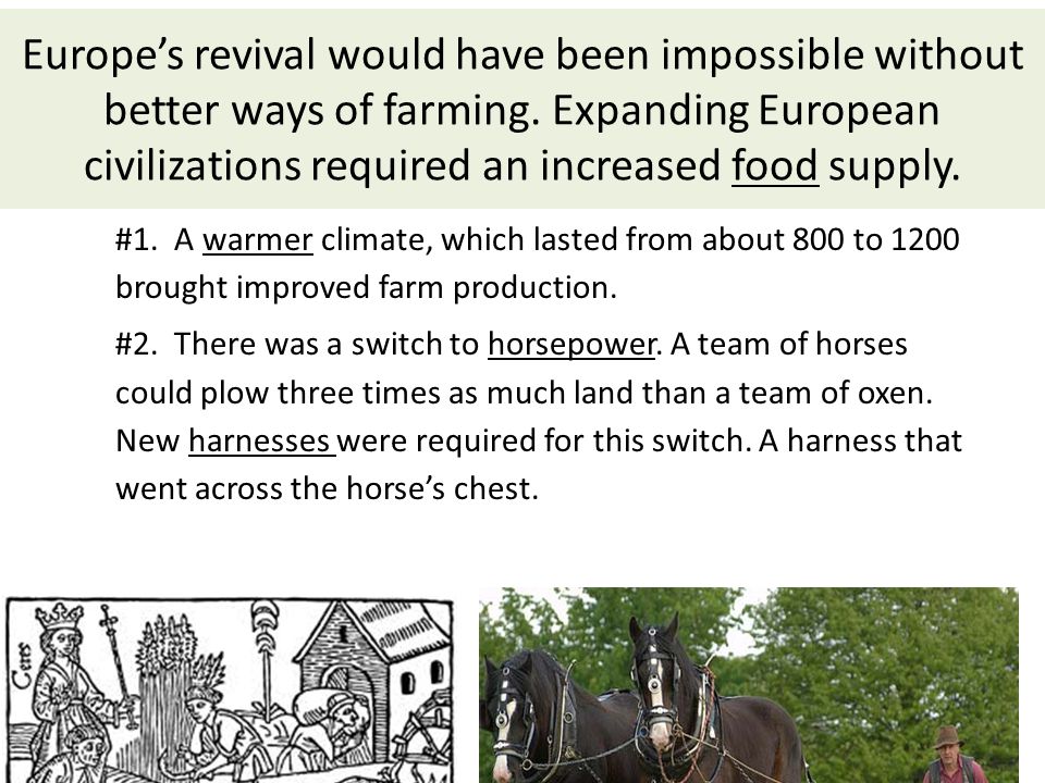 Europe’s revival would have been impossible without better ways of farming.