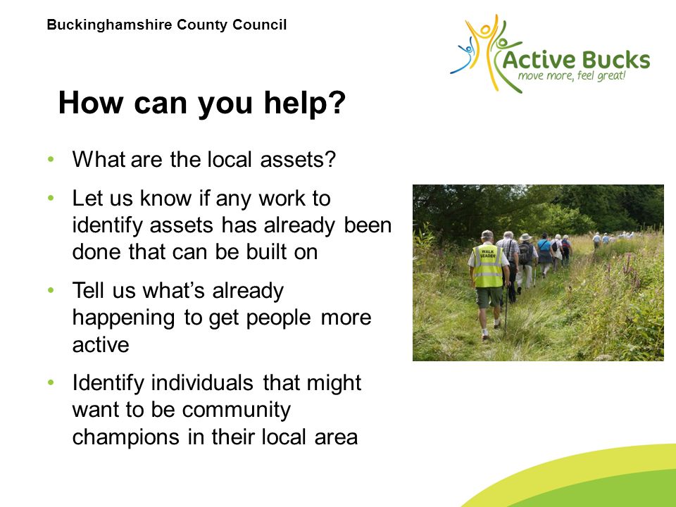 Buckinghamshire County Council What are the local assets.