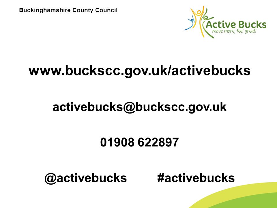 Buckinghamshire County Council #activebucks