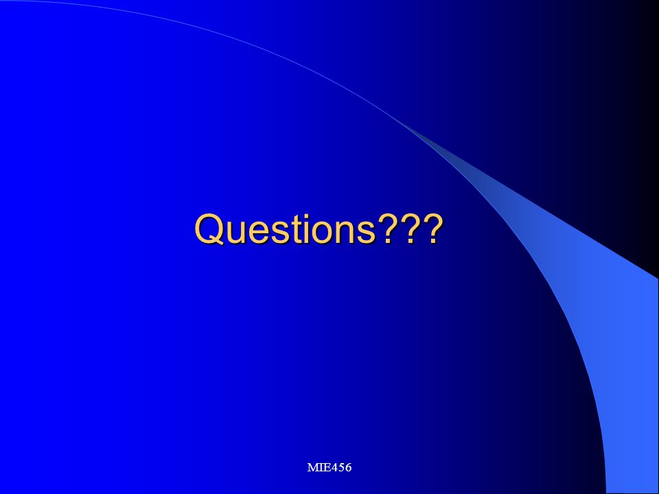 MIE456 Questions