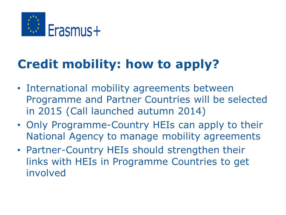 Credit mobility: how to apply.