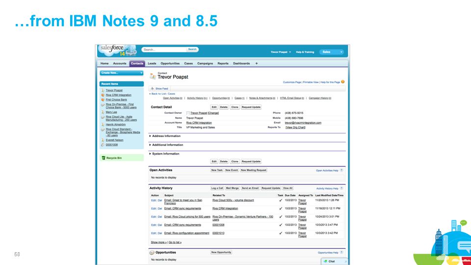 58 …from IBM Notes 9 and 8.5
