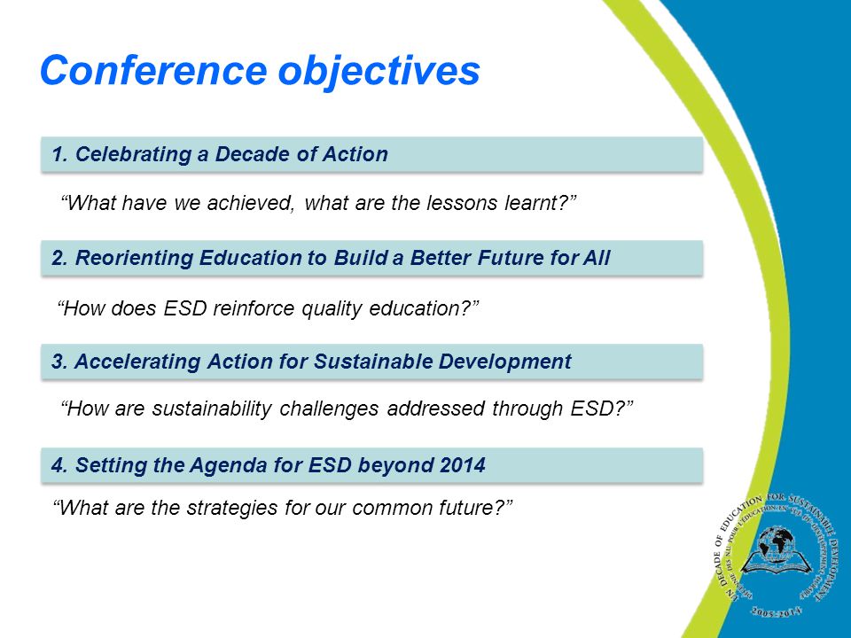 Conference objectives 1.