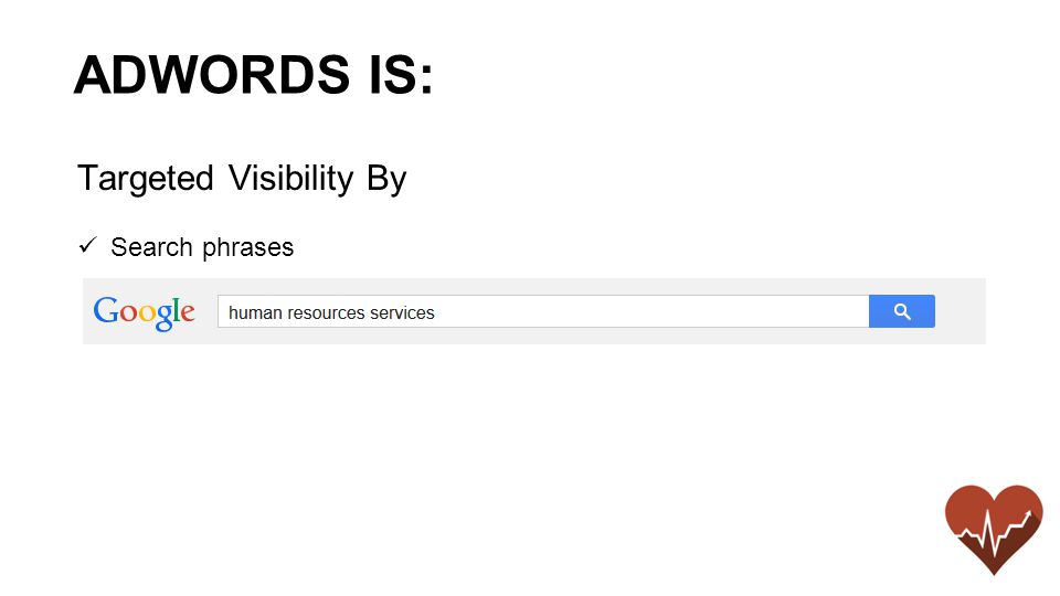 Targeted Visibility By Search phrases ADWORDS IS: