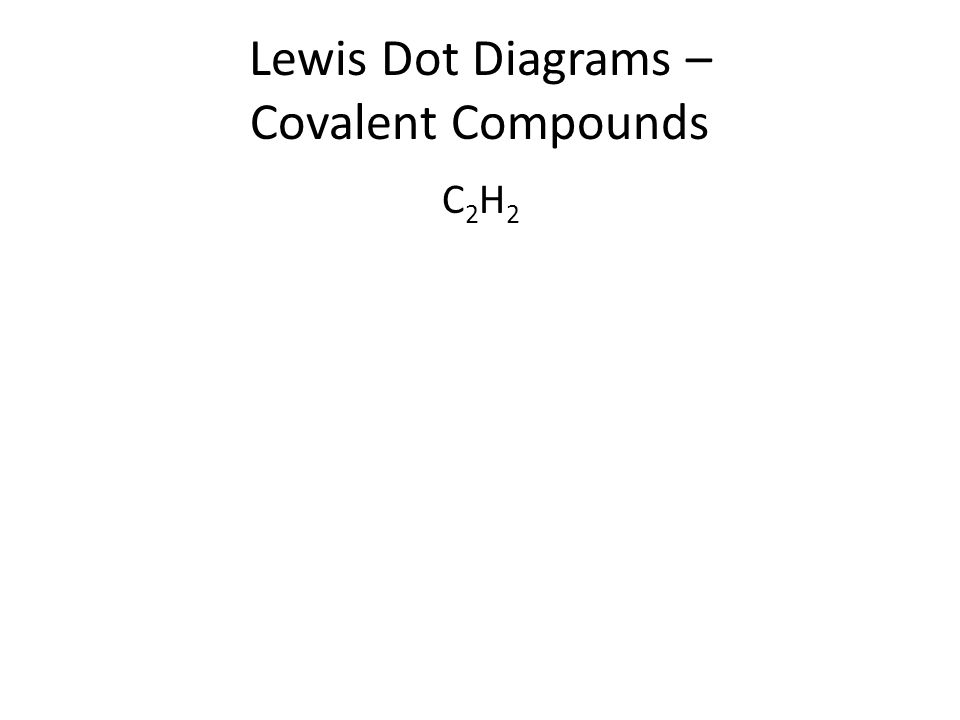 Lewis Dot Diagrams – Covalent Compounds C2H2C2H2