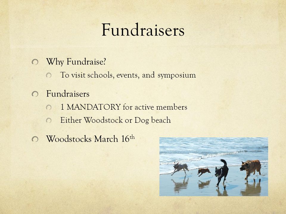 Fundraisers Why Fundraise.