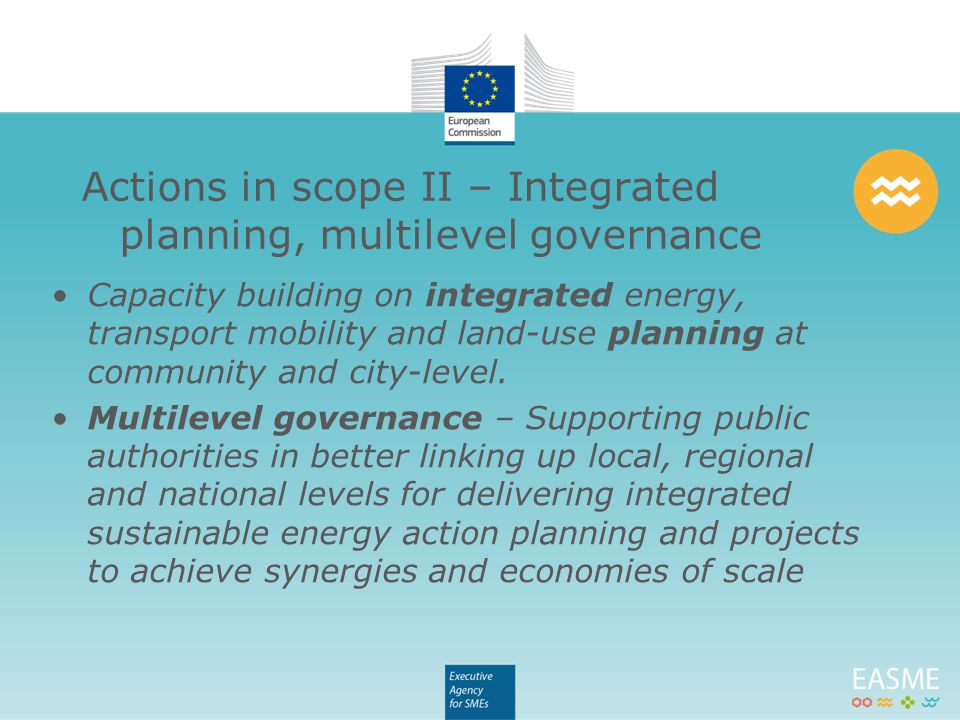 Capacity building on integrated energy, transport mobility and land-use planning at community and city-level.