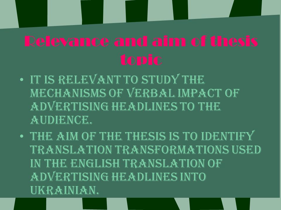 Thesis Statement About Advertising