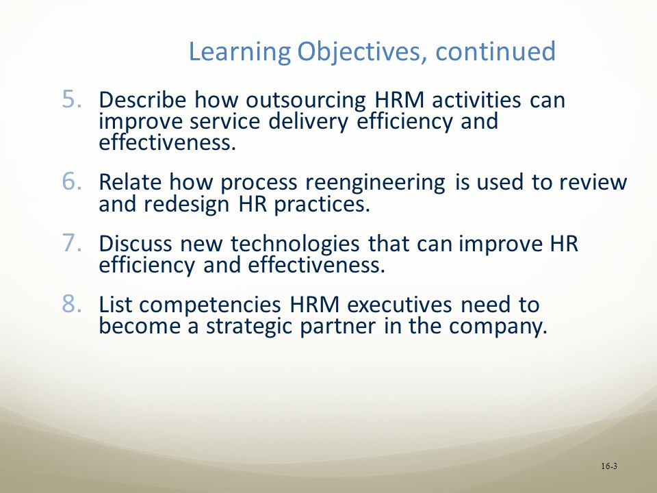 Learning Objectives, continued 5.