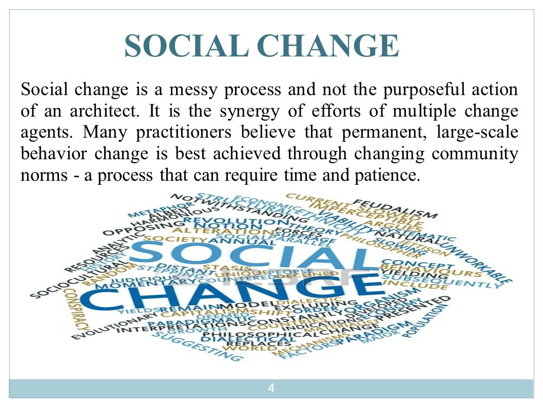 Social change is a messy process and not the purposeful action of an architect.