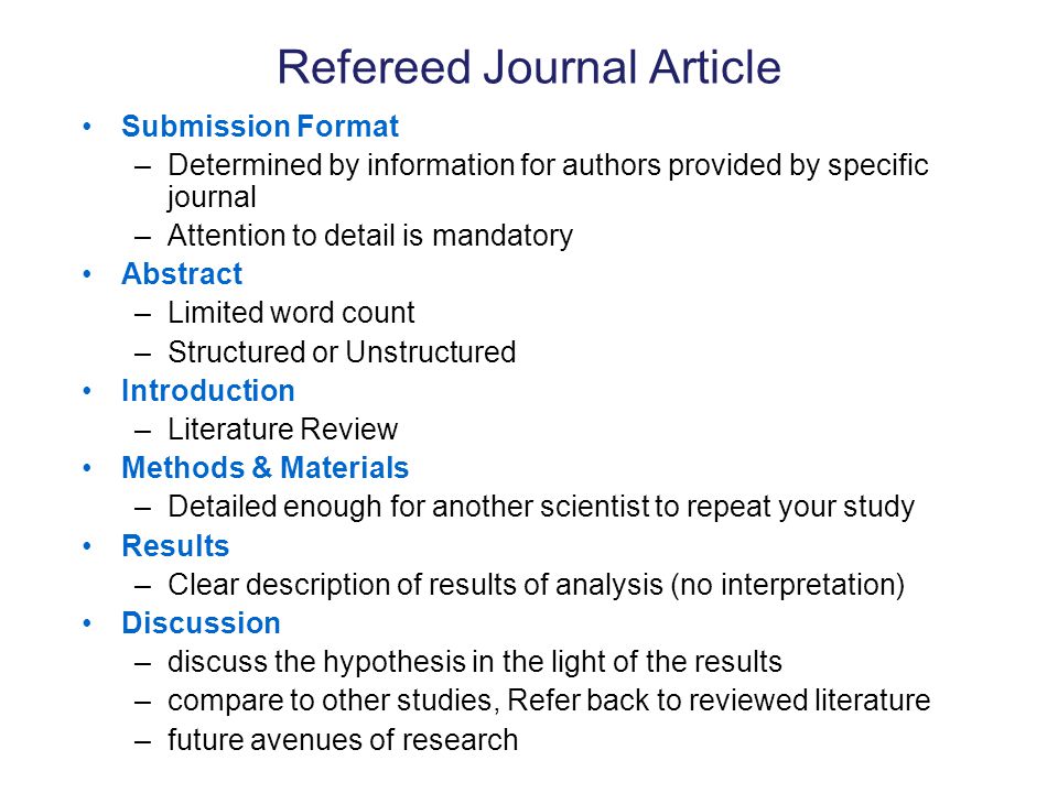 format of a literature review