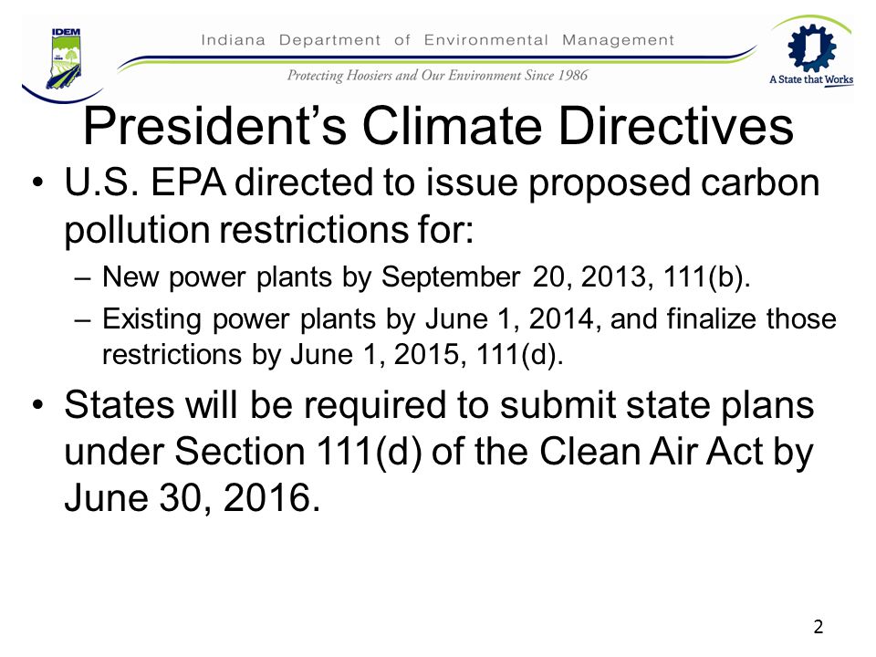President’s Climate Directives U.S.