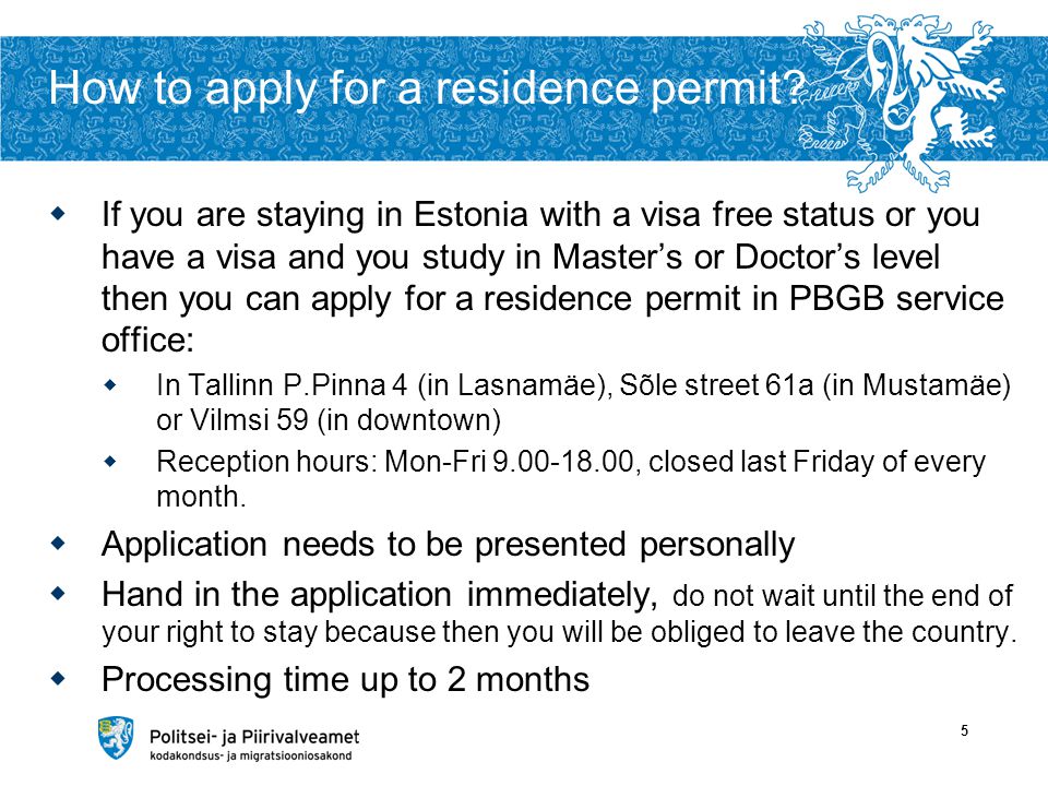 How to apply for a residence permit.