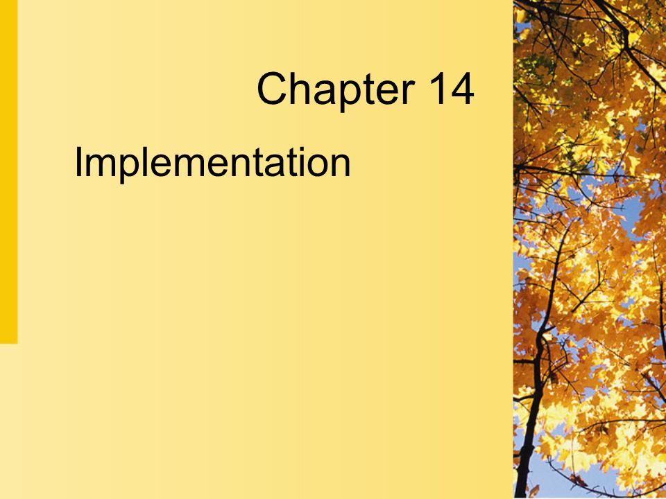 Implementation Chapter 14