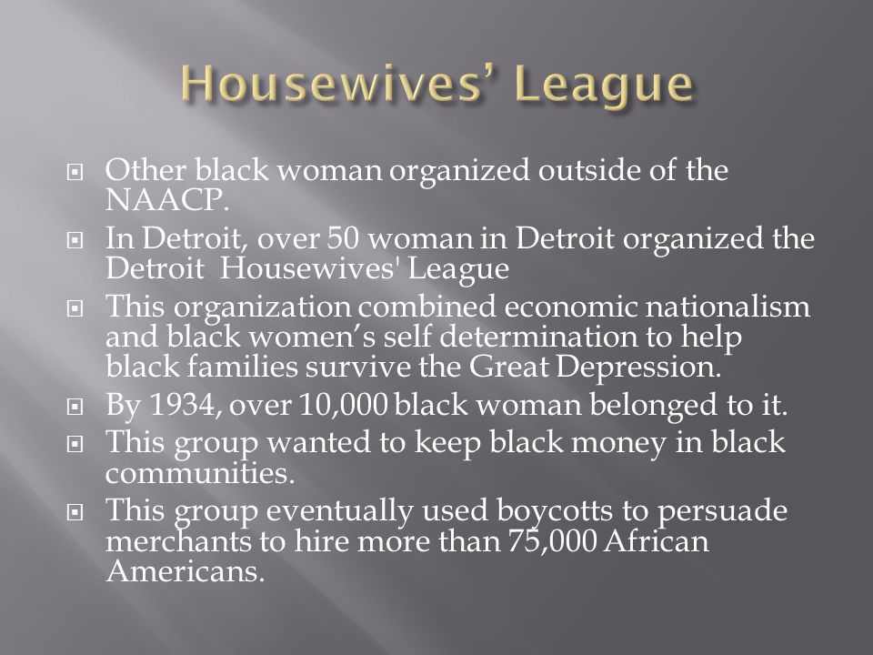  Other black woman organized outside of the NAACP.