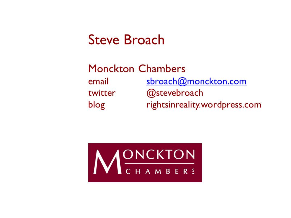 Steve Broach Monckton Chambers  blogrightsinreality.wordpress.com