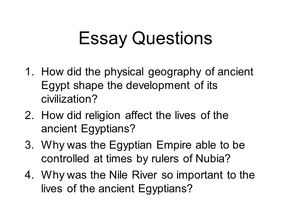 Essay On Egypt